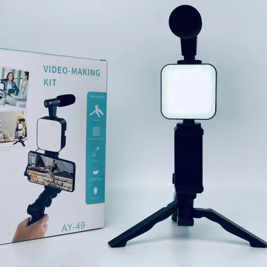 Photography Kit Xiaomi 15T Pro - スマートフォン Vlogging キット三脚電話ホルダーミニマイク LED フィルライトスターター TikTok