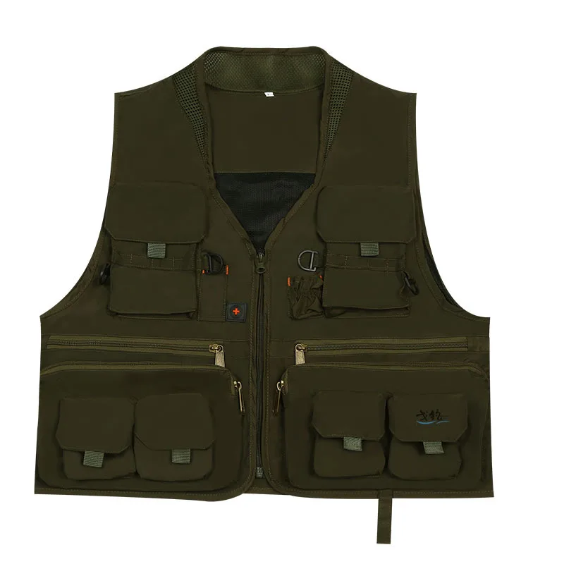 Photography Vest - メンズ速乾性マルチポケットメッシュフィッシングベスト,通気性,薄い,大きいサイズ,写真,カジュアル,春,秋