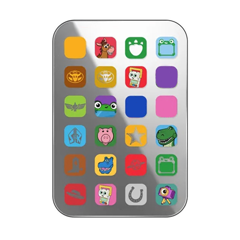 Color Checker Card - カラフルなチェック柄の漫画風マグネット式スマホグリップスタンドカードホルダー（iPhone 13、14、15、16、17 Pro Maxケース用）
