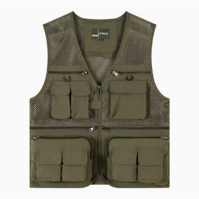 Photography Vest - 屋外釣り用ベスト速乾性通気性マルチポケットメッシュジャケット写真撮影ハイキングベストアーミーフィッシュベスト