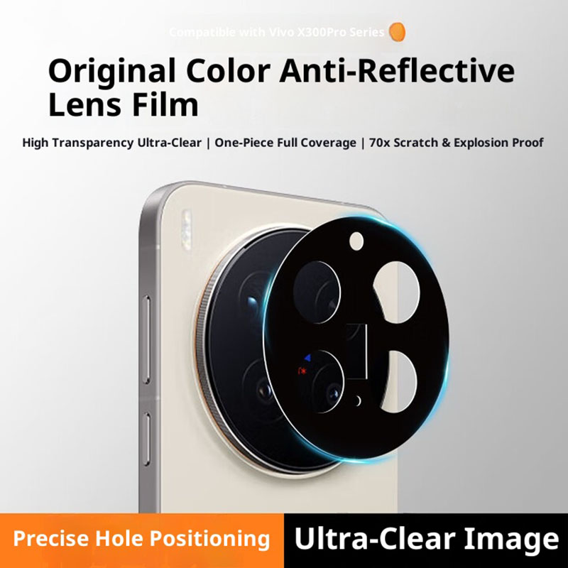 Photography Kit Vivo X300 - Vivo X300 Pro用3D背面強化ガラスカメラレンズプロテクター ブラック カメラ保護フィルム VIVO