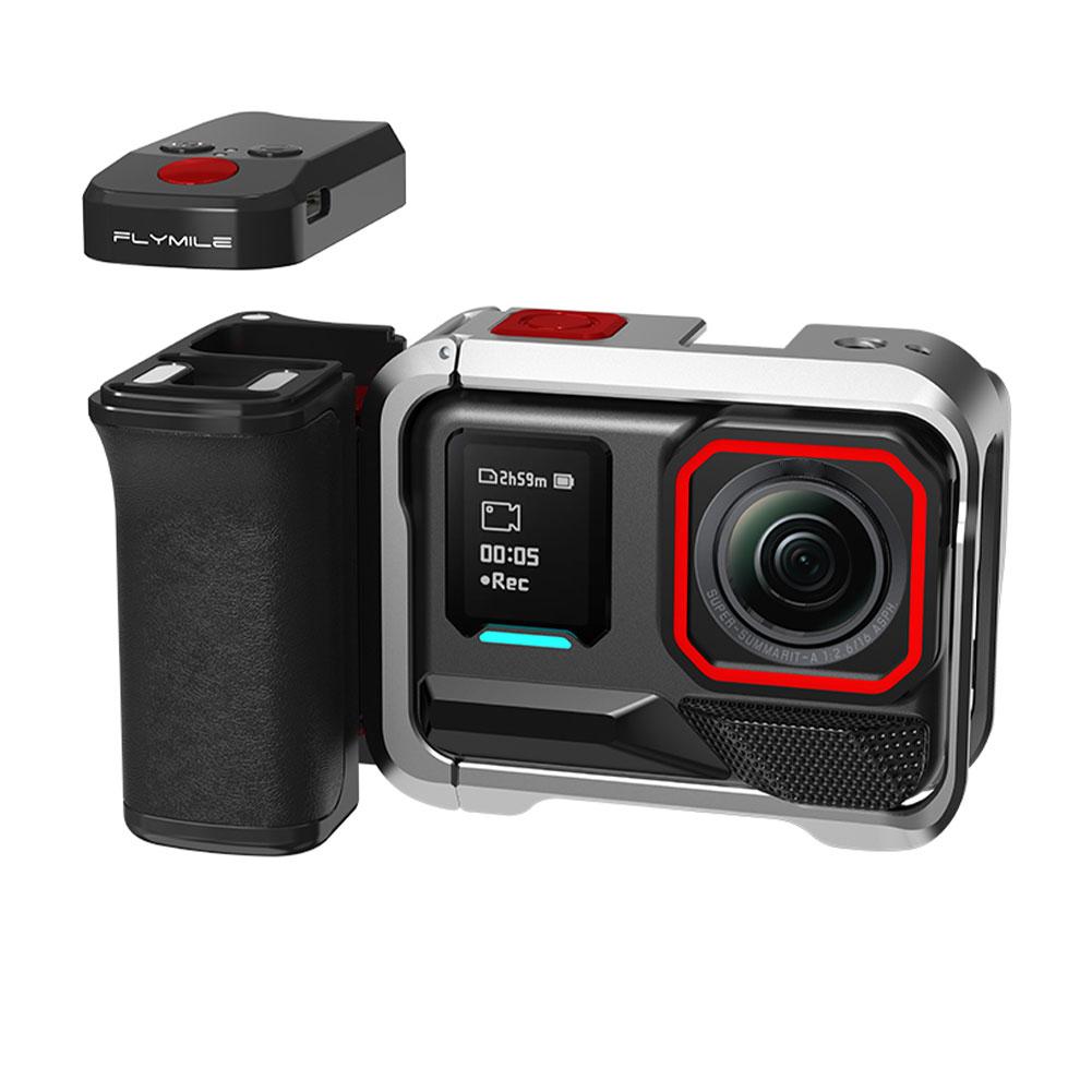 Photography Grip Insta360 X5 - 金属製クイックリリースストリート写真撮影ハンドル Insta360 Ace Pro2/X5 Bluetooth シャッターグリップ、アクションカメラアクセサリー