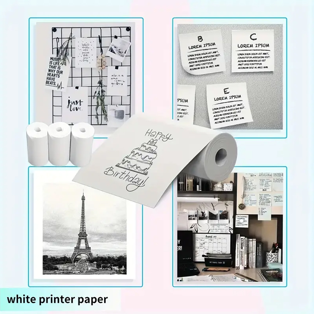 Photography Paper - サーマルプリンターペーパー 57mm カラーペーパー カメラインスタントプリント用 キッズカメラ印刷 インクレスミニポータブルフォトプリンター