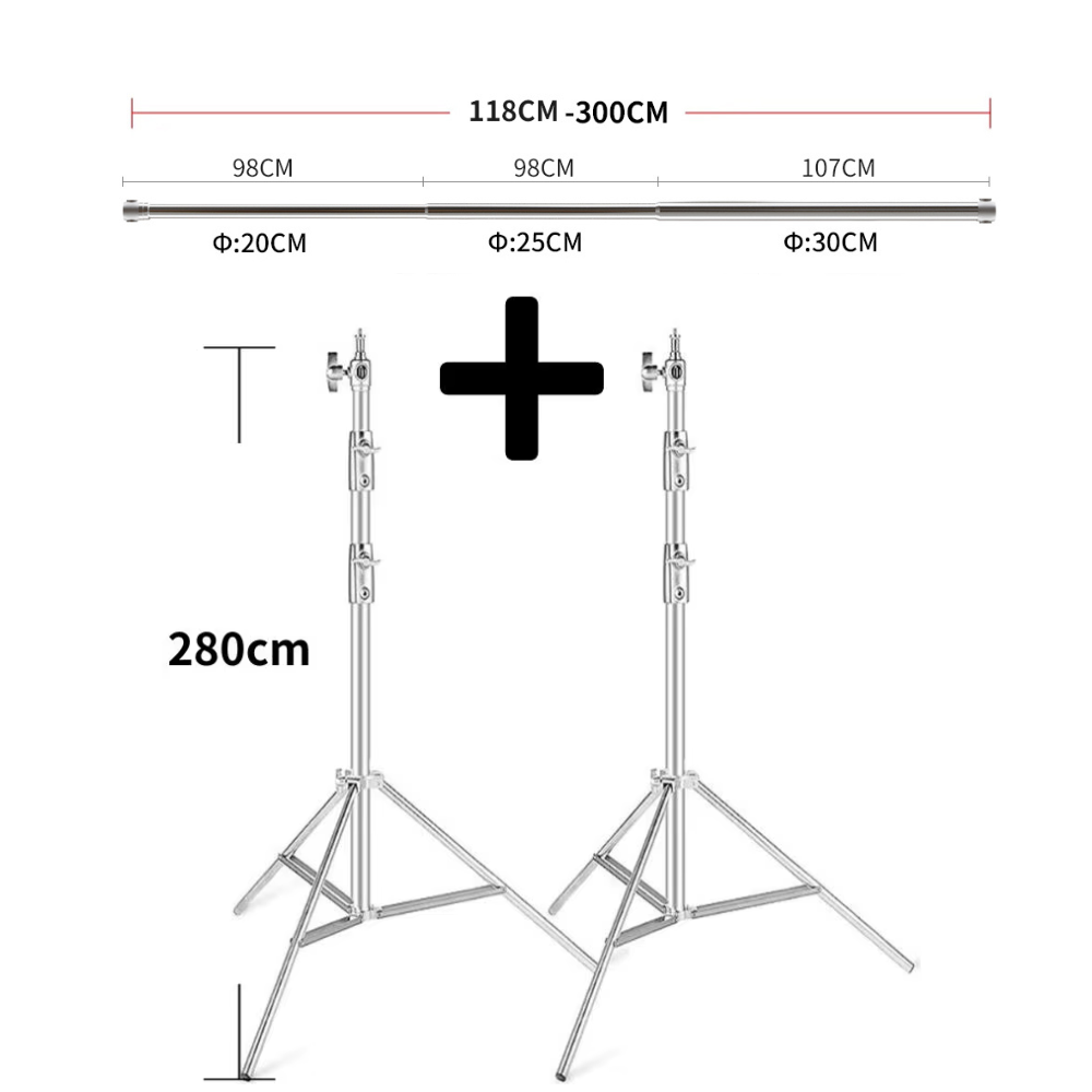 Backdrop Stand Kit - 写真、背景サポートシステム用のユニバーサル伸縮クロスバー、スタジオ、スーパーラック、2.8x 2/3mのサポート