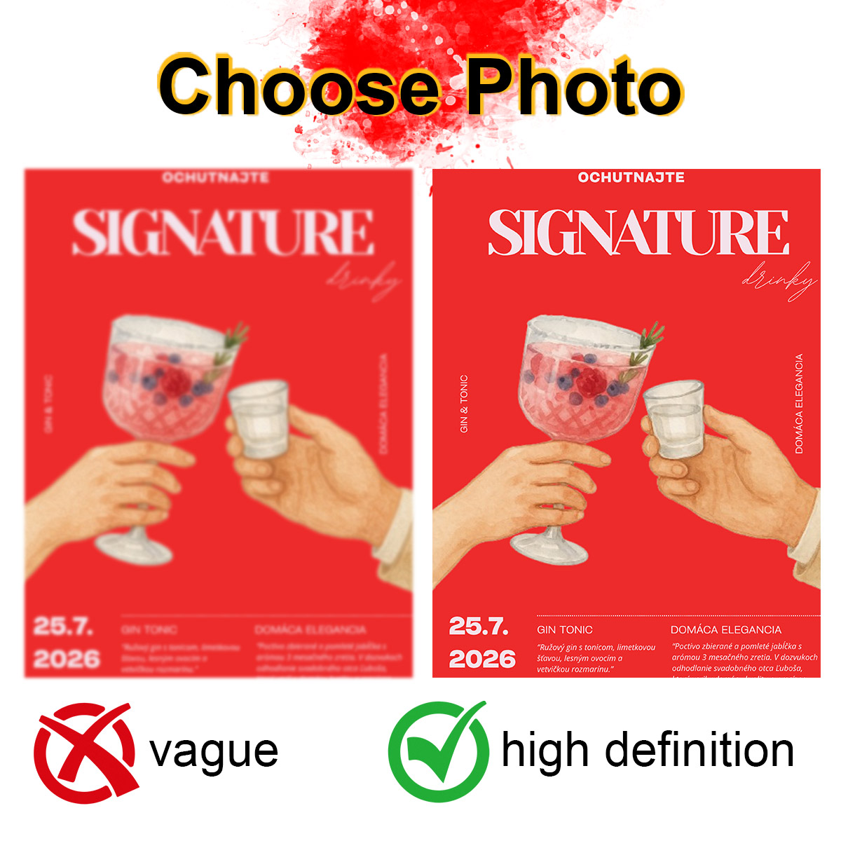 Photograph Lyrics - カスタム写真広告ポスター パーソナライズド飲料ウォールアート バー/レストラン用 A4-A3-A2 HD印刷 キャンバス