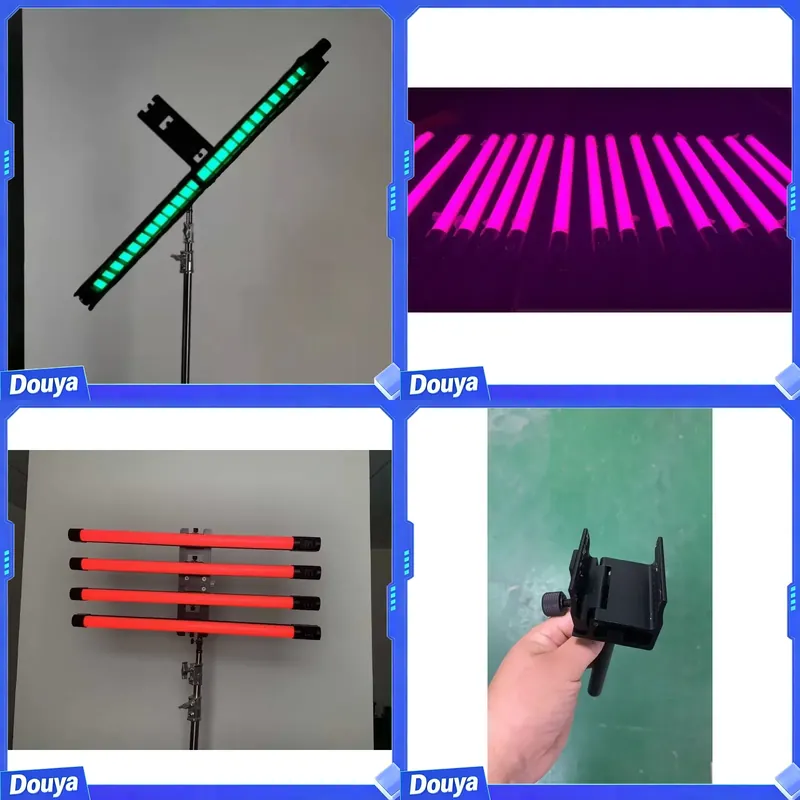 Photography Videos - プロ仕様の撮影機材。6フィートのDMX512対応Wi-Fiビデオカメラ、オーディオ、映画スタジオ用、充電式RGBチューブLED写真用ライト。