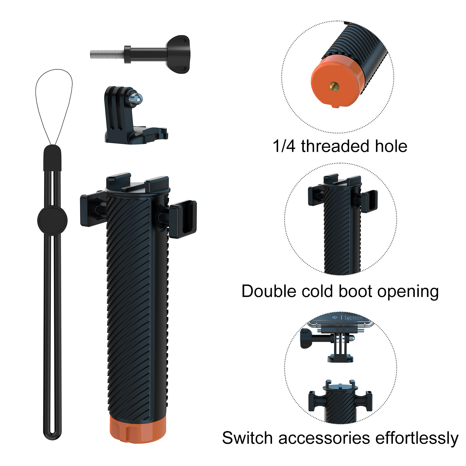 Photography Grip Insta360 X5 - Insta360 X5 X4 X3 X2用フローティングハンドグリップ、Gopro Hero13