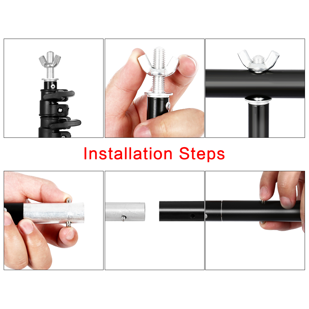 写真撮影用T型背景スタンドフレームサポートシステム、写真スタ - Backdrop Stand Kit のレビューと価格