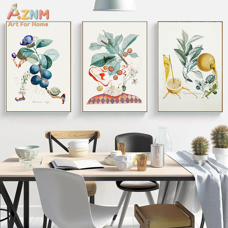 AZNM シュールな植物フルーツフィギュアキャンバスウォール - Photography Nature のレビューと価格