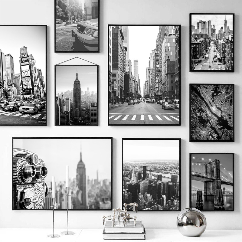 1pc フレームレスキャンバス絵画ニューヨーク市キャンバス絵 - Photography New York のレビューと価格