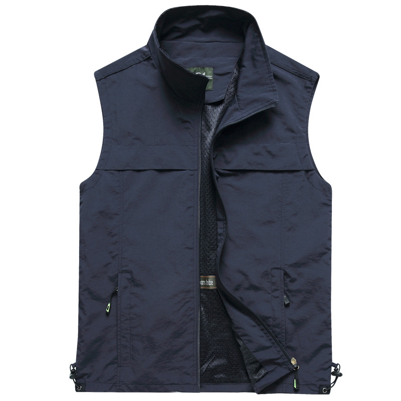 男性屋外メッシュ薄型チョッキ登山ノースリーブジャケット新しい - Photography Vest のレビューと価格