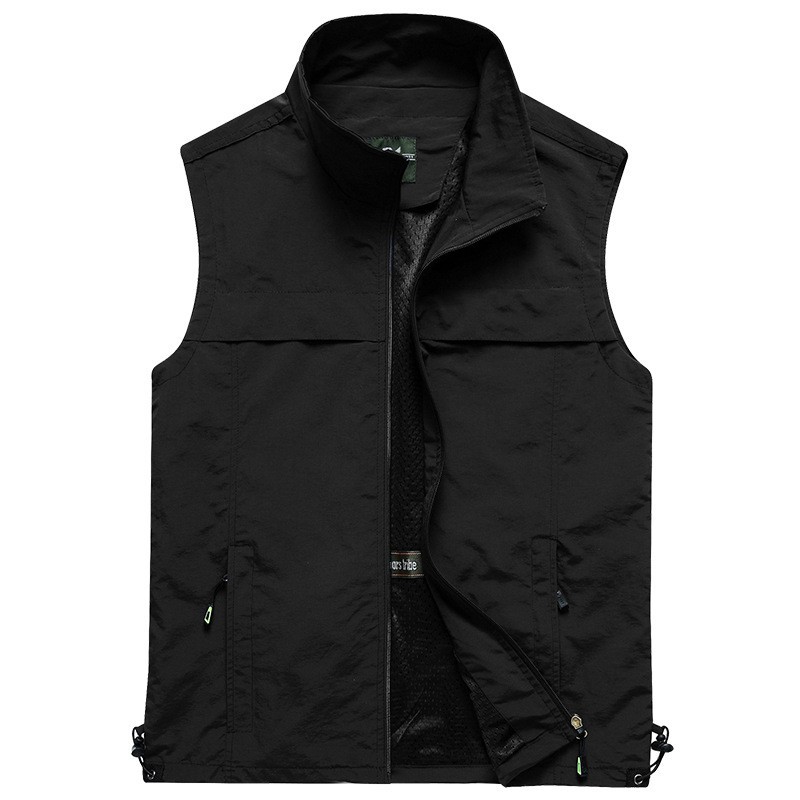 男性屋外メッシュ薄型チョッキ登山ノースリーブジャケット新しい - Photography Vest のレビューと価格