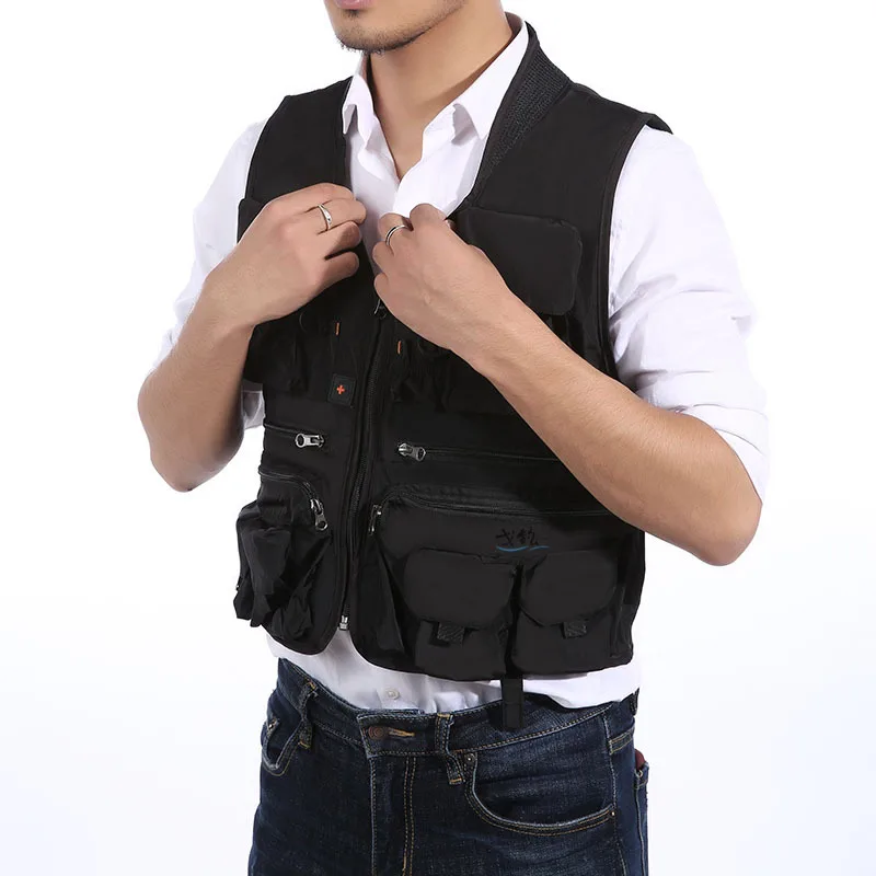 メンズ速乾性マルチポケットメッシュフィッシングベスト,通気性 - Photography Vest のレビューと価格