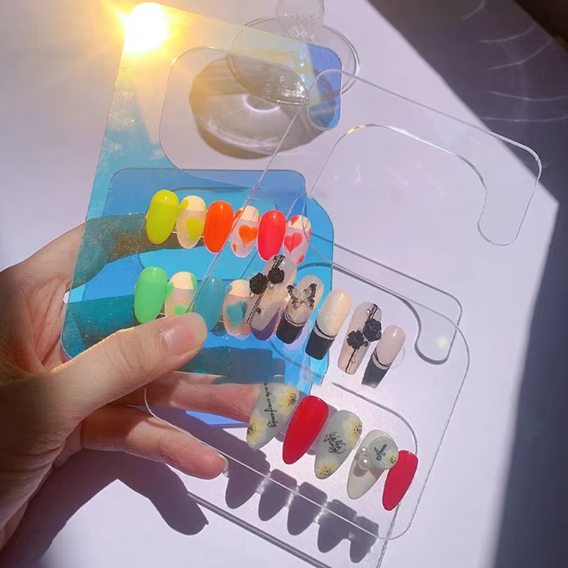 2 個透明ネイルアートディスプレイボードフックネイル見本カラ - Color Checker Card のレビューと価格