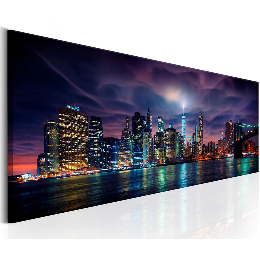 ニューヨーク夜景大5D diyのダイヤモンド塗装フルラインス - Photography New York のレビューと価格