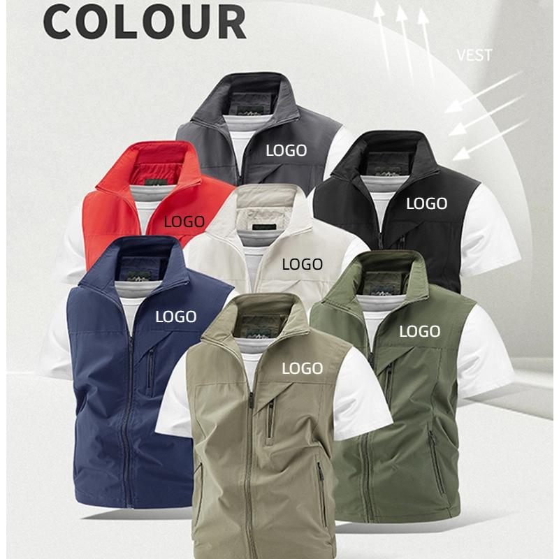夏用メッシュ速乾メンズベスト　名入れロゴ入り　作業服　釣り　 - Photography Vest のレビューと価格