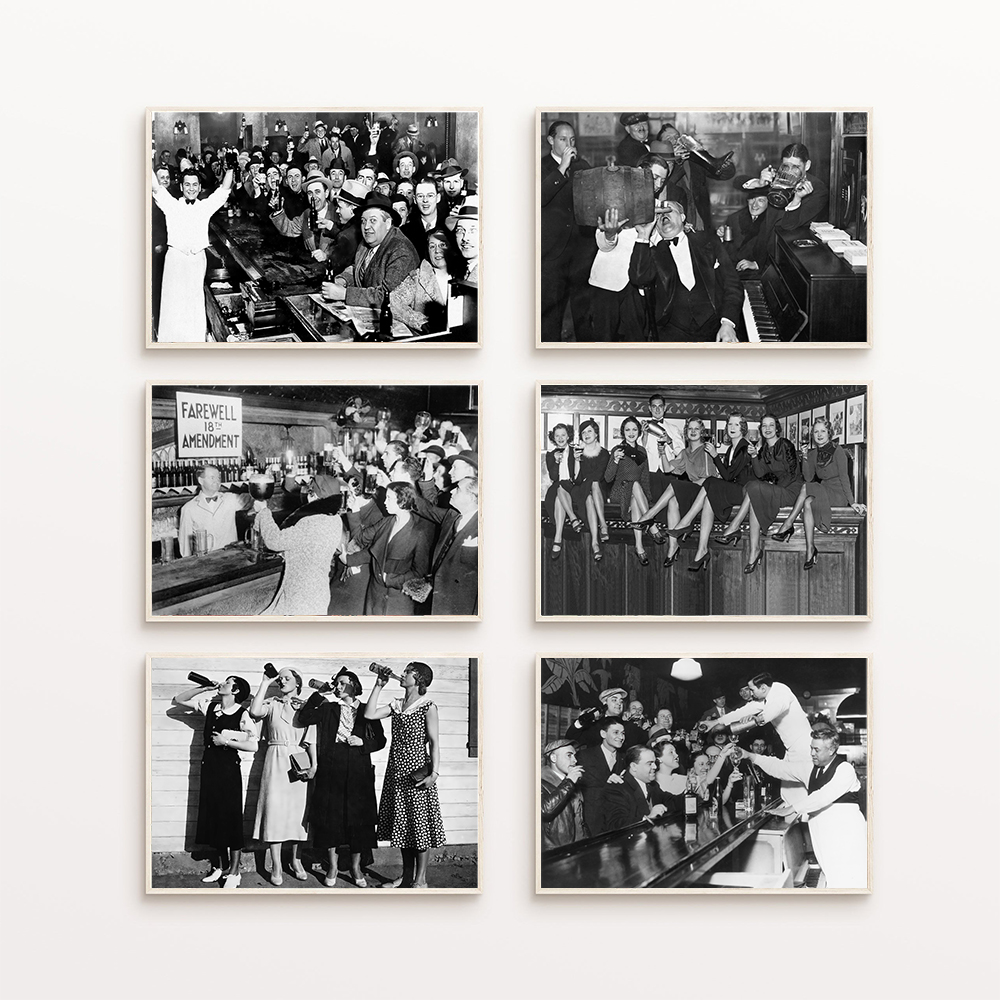 黒と白のポスター,ビールの禁止,キャンバス絵画,新しいyor - Photography New York のレビューと価格