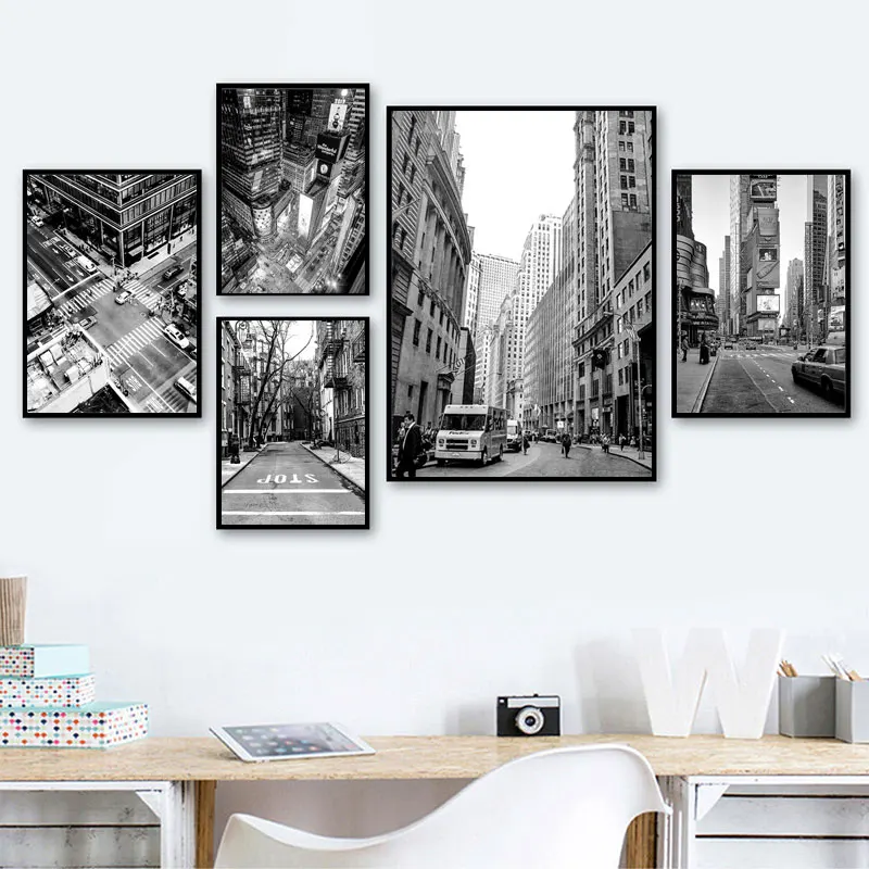 家の壁の芸術,居間のポスター,黒と白 - Photography New York のレビューと価格