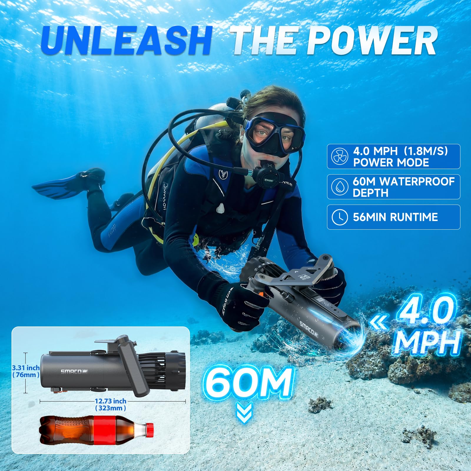 SMACO 水中スクーター デュアルモーター式 海中スクータ - Photography Videos のレビューと価格