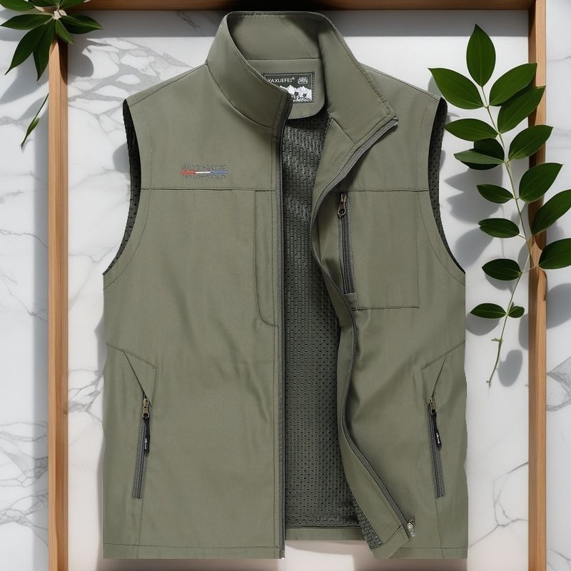 メンズアウトドア多ポケットメッシュ裏地ベスト 春秋通気速乾フ - Photography Vest のレビューと価格