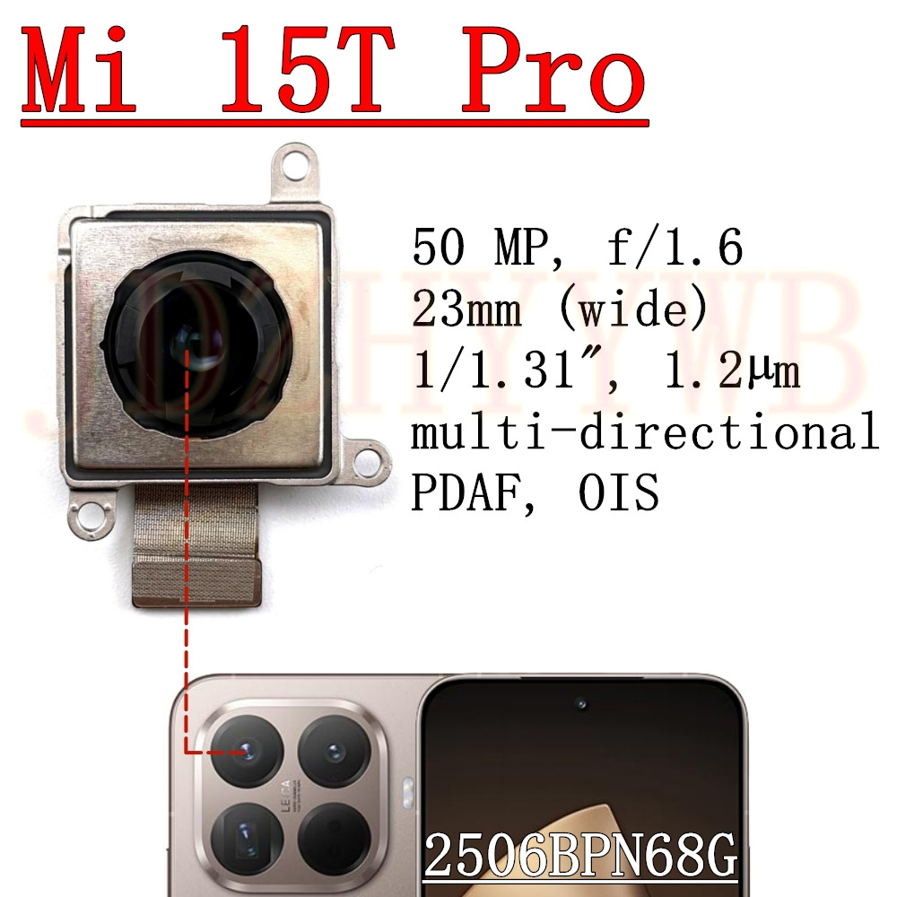 裏側前面背面カメラ Xiaomi 15T Pro Mi15T - Photography Kit Xiaomi 15T Pro のレビューと価格