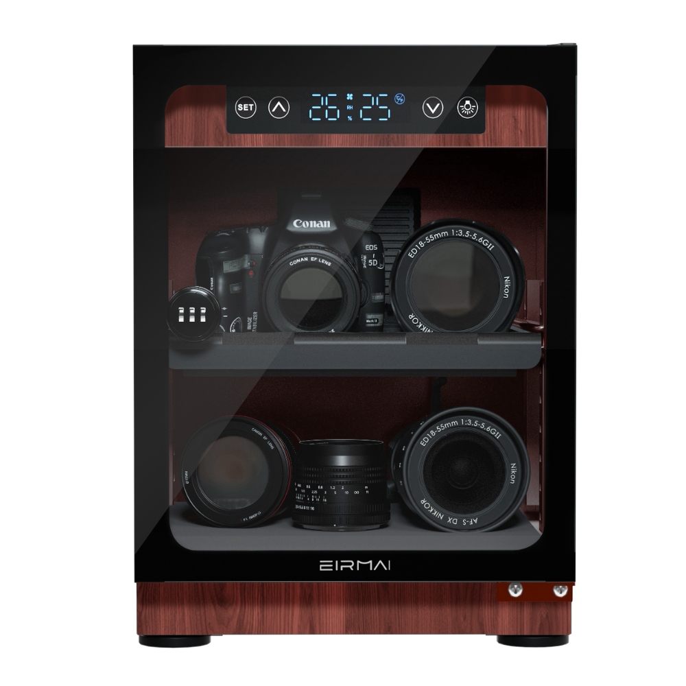 30リットル木目調電子式防湿ボックス ドライキャビネット カ - Camera Dry Cabinet のレビューと価格