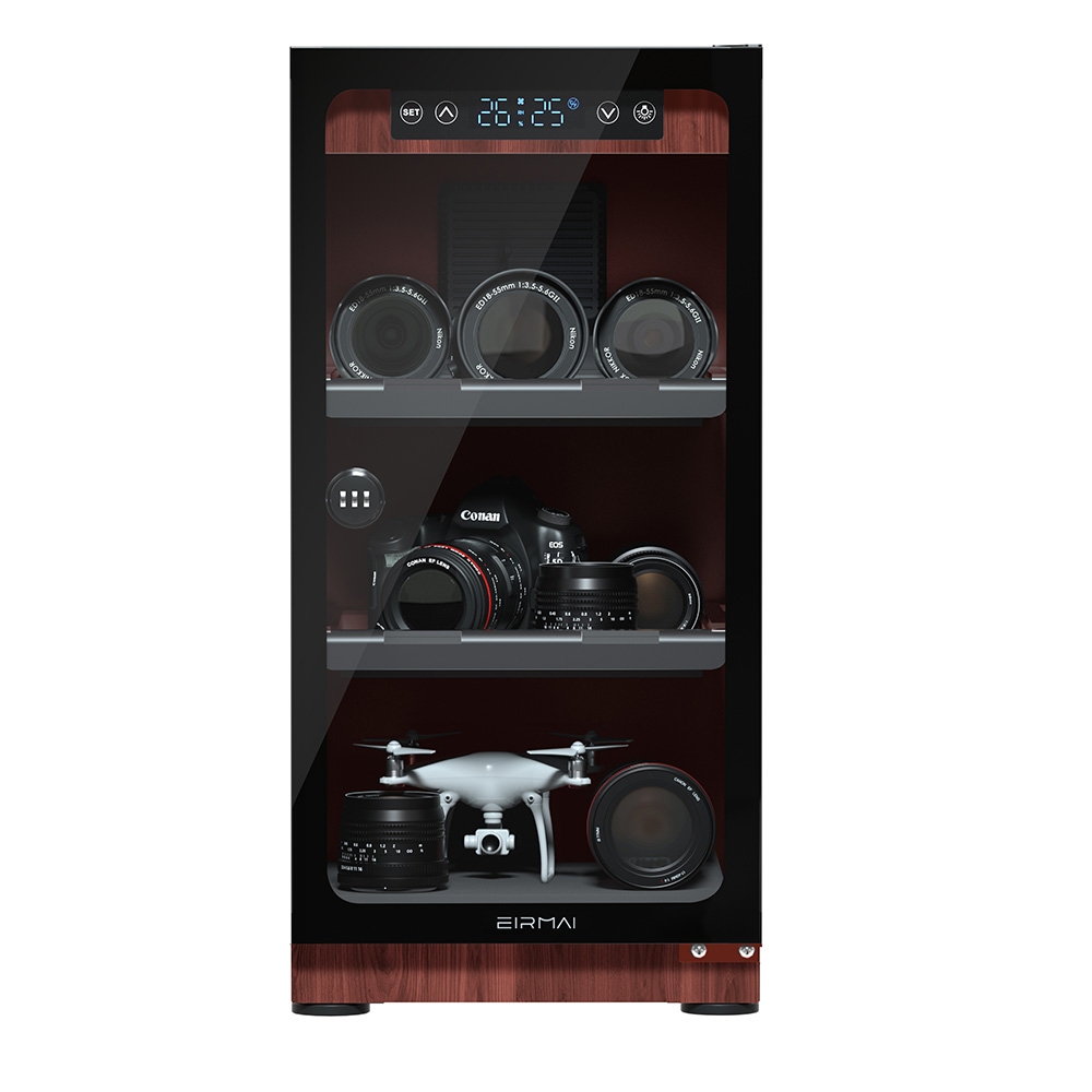 30リットル木目調電子式防湿ボックス ドライキャビネット カ - Camera Dry Cabinet のレビューと価格
