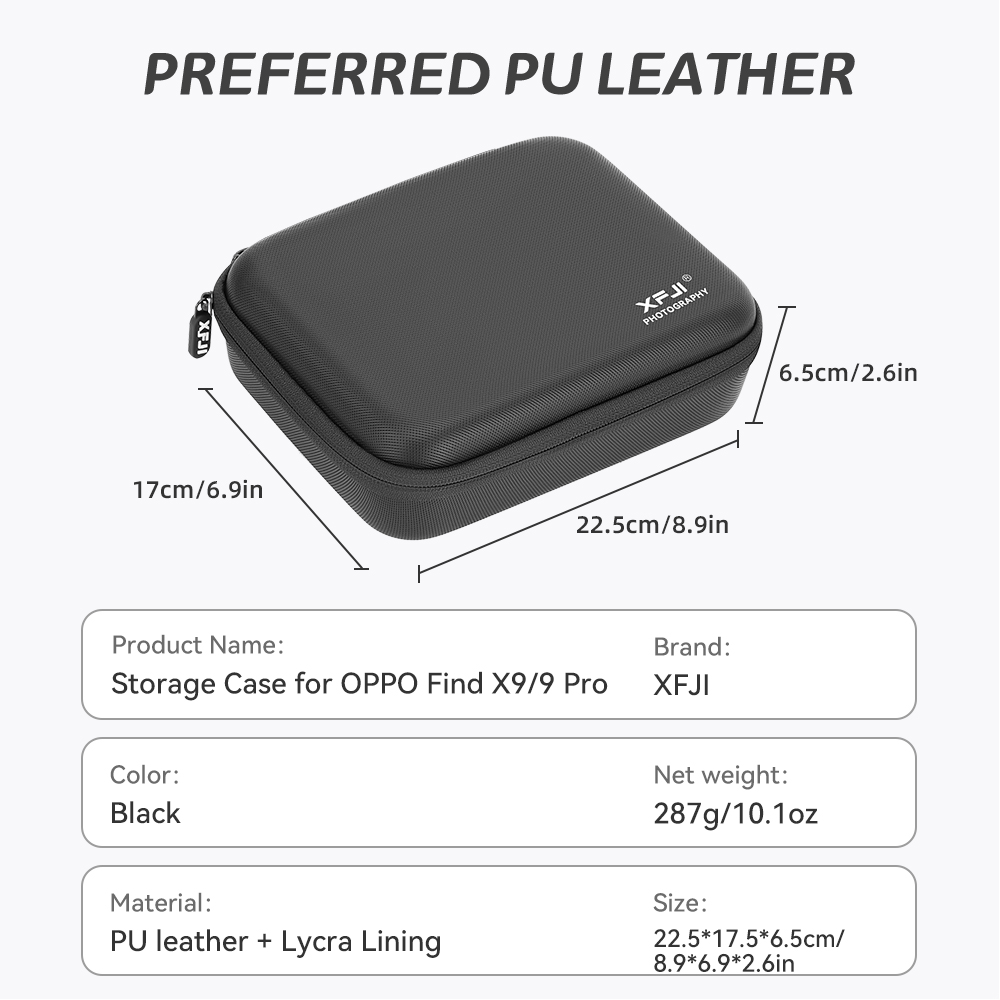 XFJI 収納バッグケース PUレザー 耐衝撃ハードシェルハ - Photography Kit Vivo X300 のレビューと価格