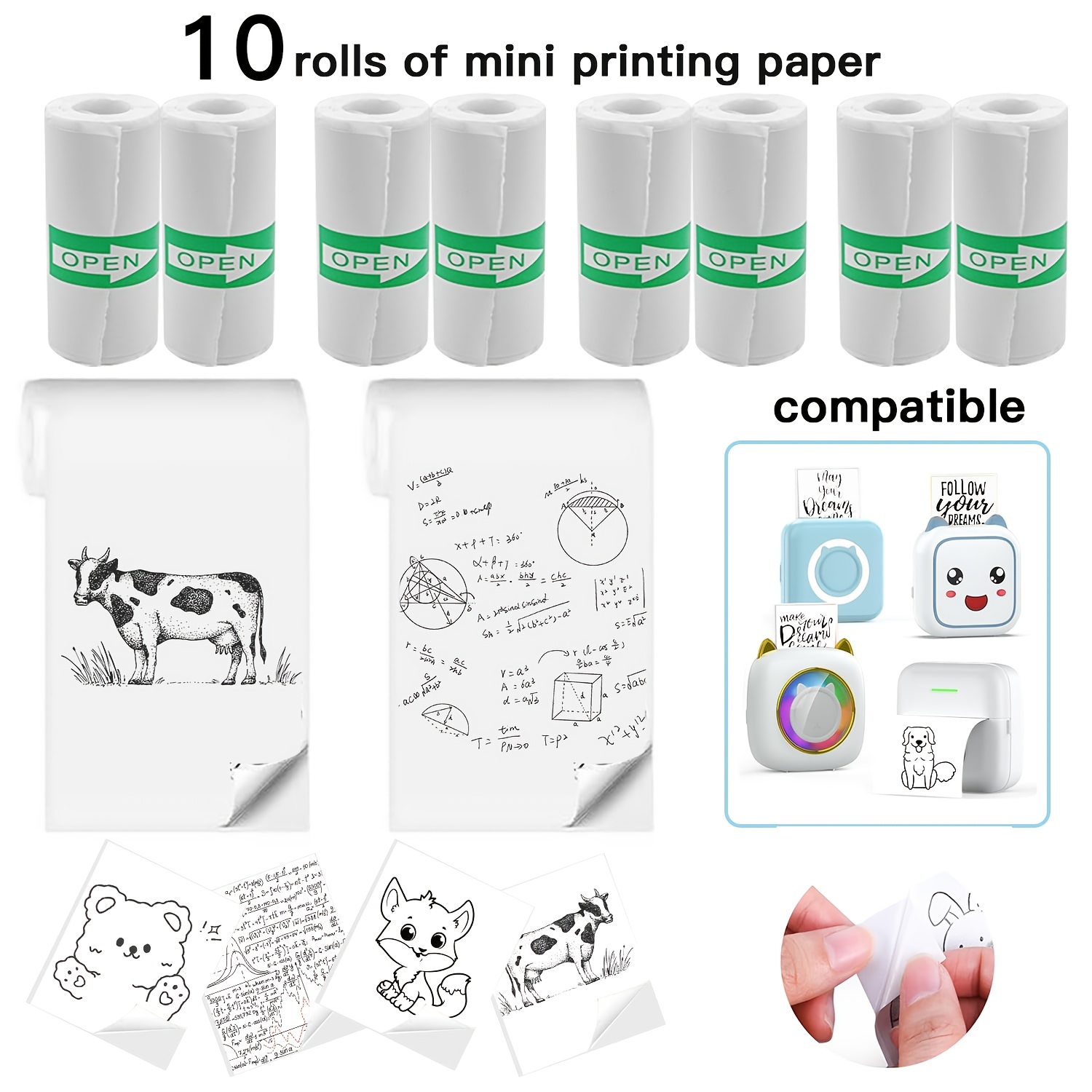 5-10-20 ミニ印刷用紙、感熱ステッカー用紙、粘着式、ミ - Photography Paper のレビューと価格