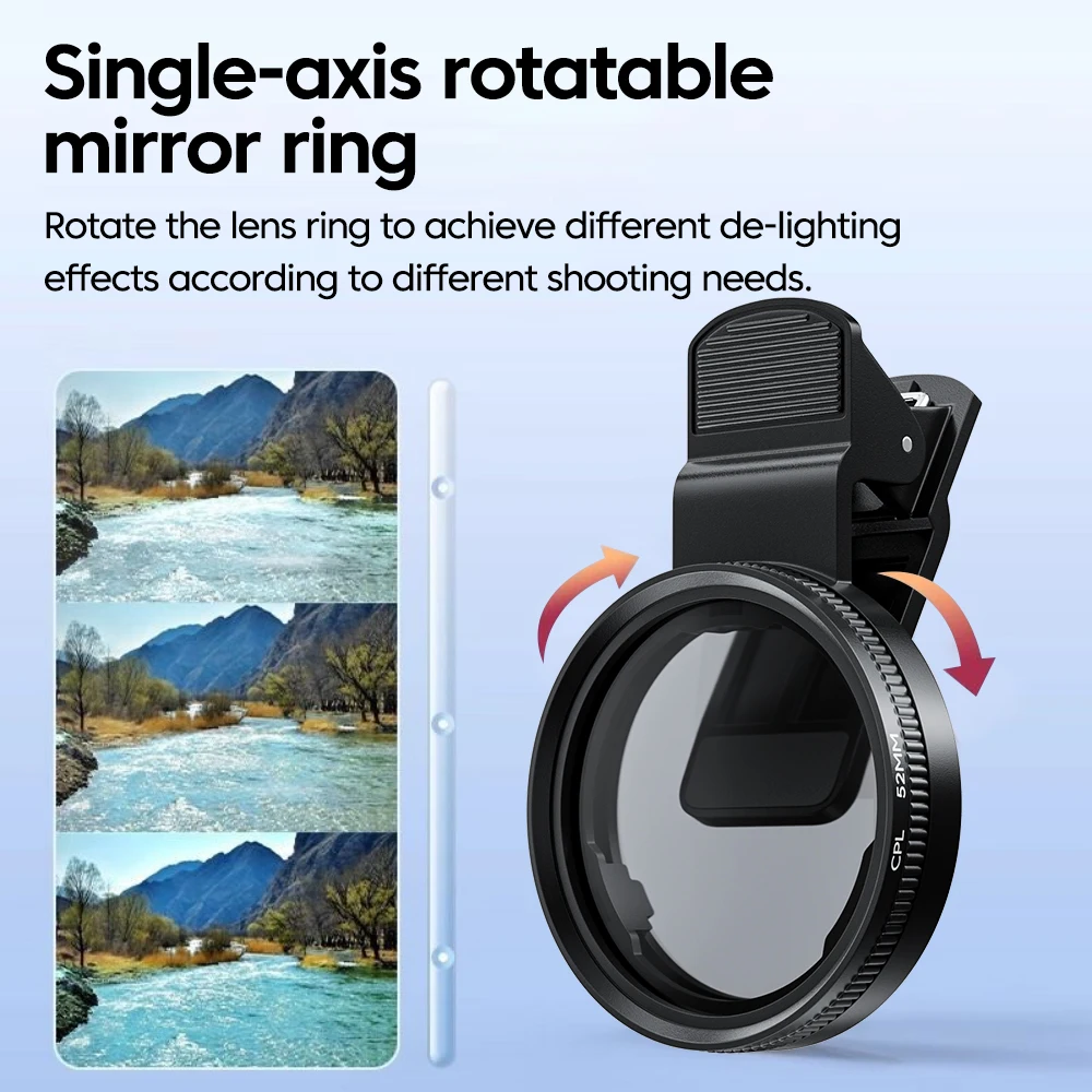 52mm CPL 携帯電話レンズフィルター レンズクリップ  - Photography Kit Xiaomi 15T Pro のレビューと価格