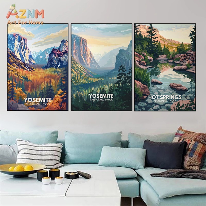 AZNM ヴィンテージ米国国立公園都市風景キャンバスプリント - Photography New York のレビューと価格