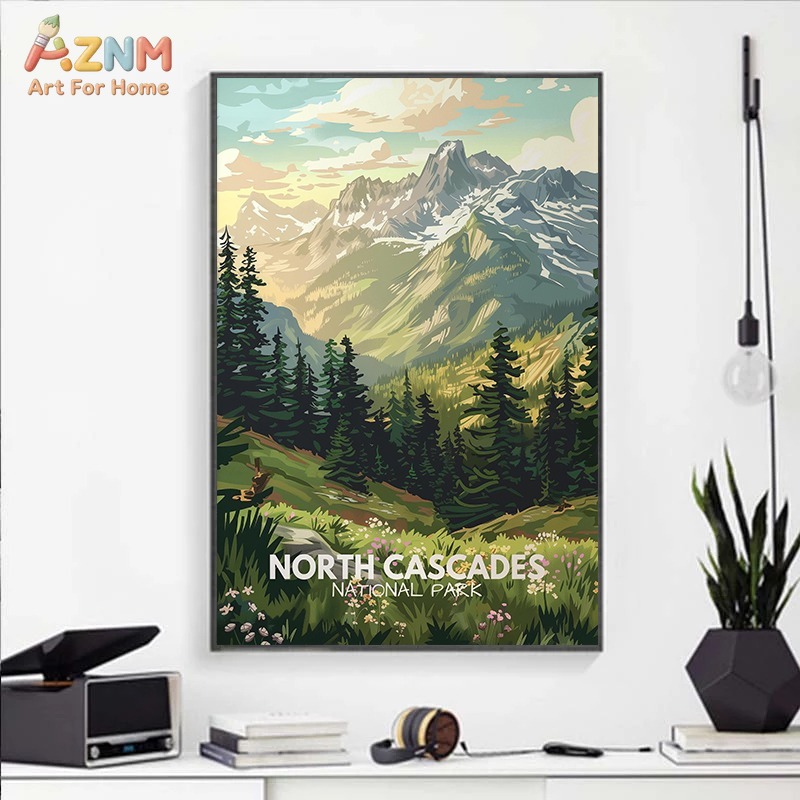 AZNM ヴィンテージ米国国立公園都市風景キャンバスプリント - Photography New York のレビューと価格