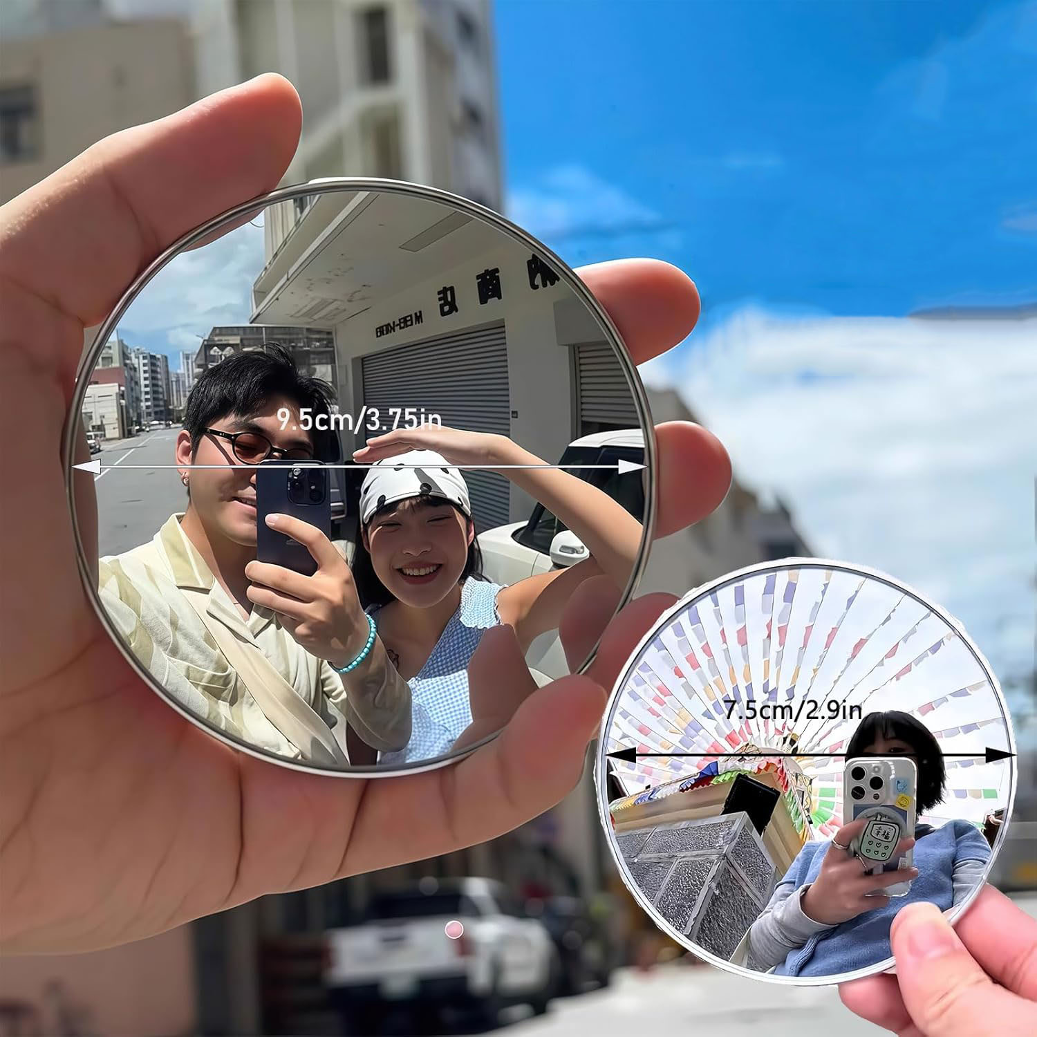 ポータブル旅行用ハンドヘルド自撮りミラー ソロ旅行 INS  - Photography Solo のレビューと価格