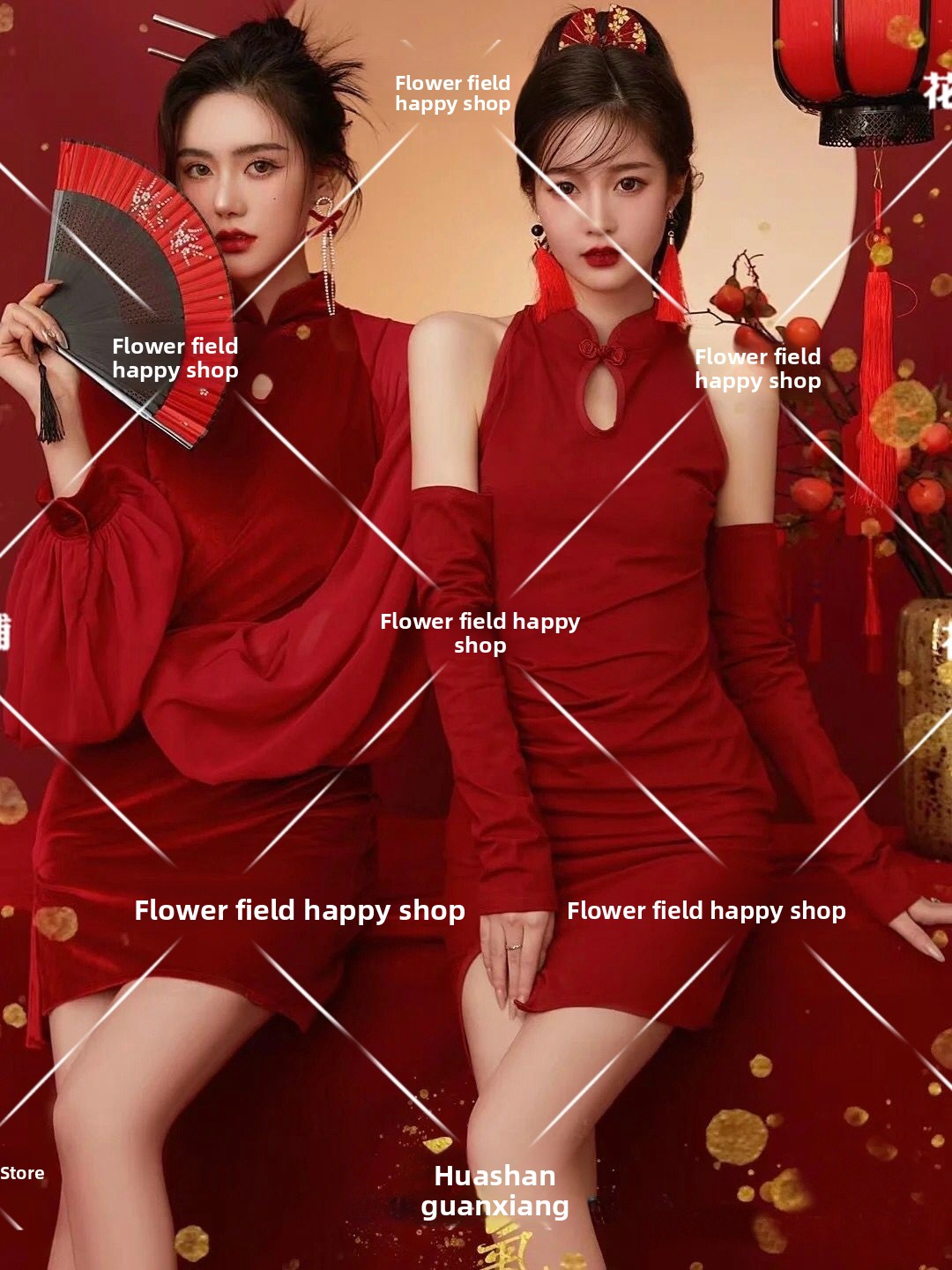 新年ヴィンテージ写真スタジオファッショナブルな親友ポートレー - Photography Trend のレビューと価格