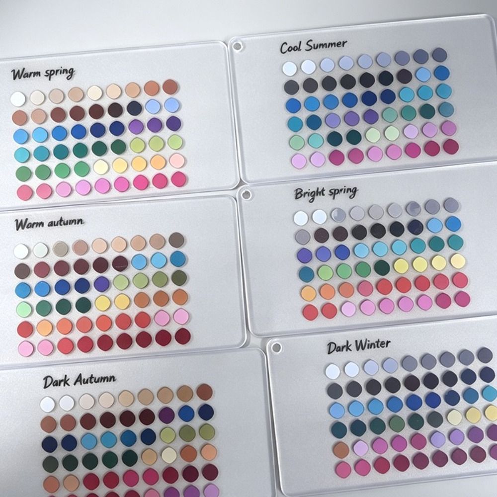 6枚入りアクリル製季節カラー選択カード 透明ベース 両面カラ - Color Checker Card のレビューと価格